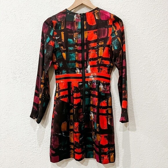 Milly of New York 100% Silk Retro Art Deco Dress size 2 - Picture 4 of 7